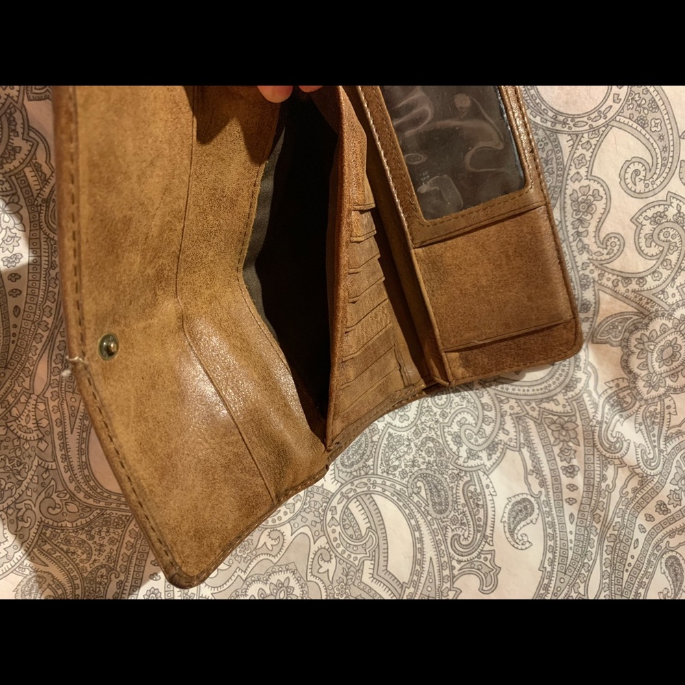 Roots Trifold Tribe Wallet 100% Genuine Leather - Picture 14 of 16